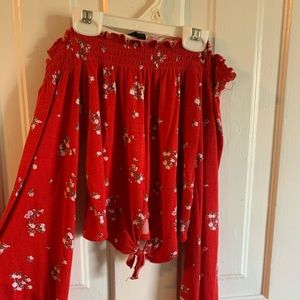 Off the Shoulder red top